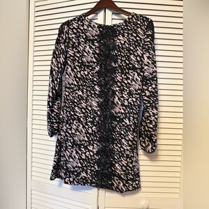 Xhilaration Black and Pink Patterned Dress